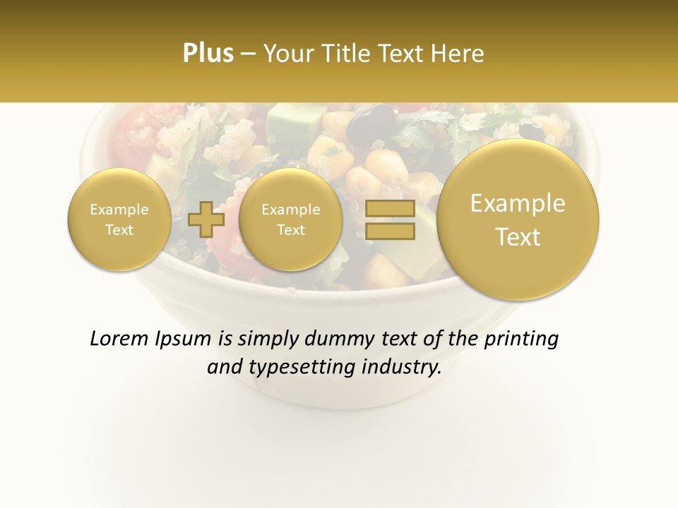 A Bowl Of Salad With A Name Tag On It PowerPoint Template