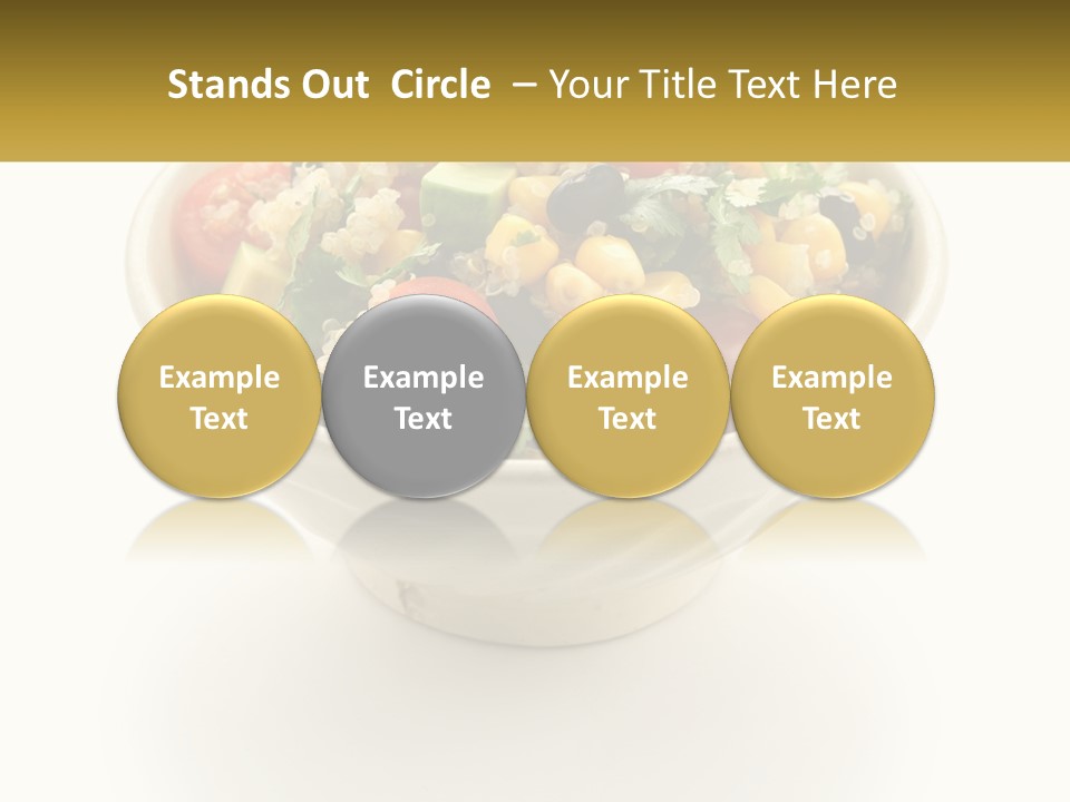 A Bowl Of Salad With A Name Tag On It PowerPoint Template
