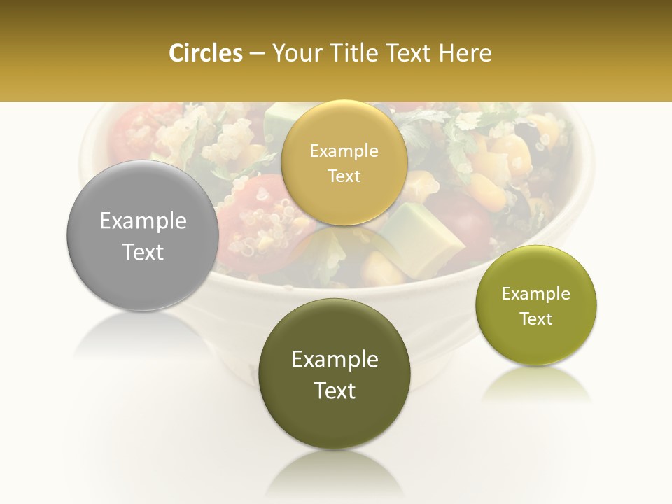 A Bowl Of Salad With A Name Tag On It PowerPoint Template