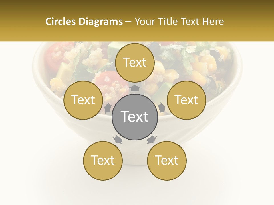 A Bowl Of Salad With A Name Tag On It PowerPoint Template