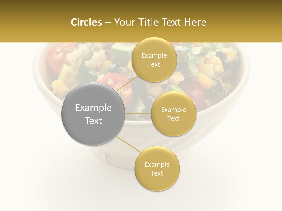 A Bowl Of Salad With A Name Tag On It PowerPoint Template