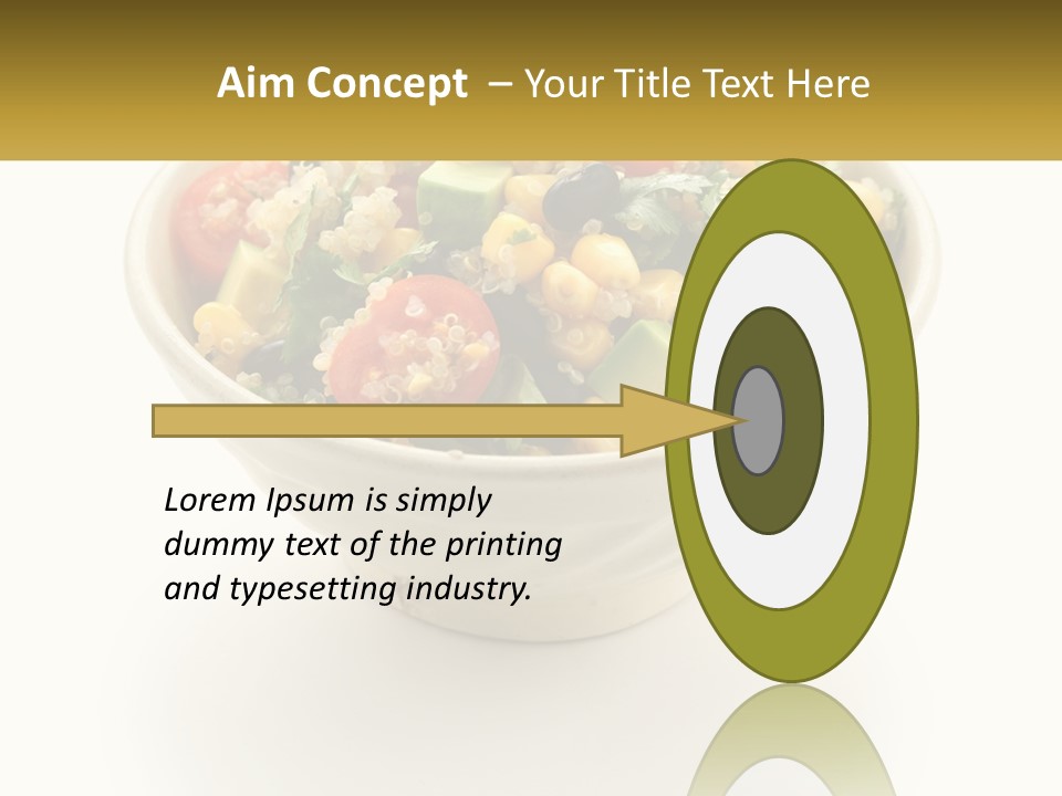 A Bowl Of Salad With A Name Tag On It PowerPoint Template