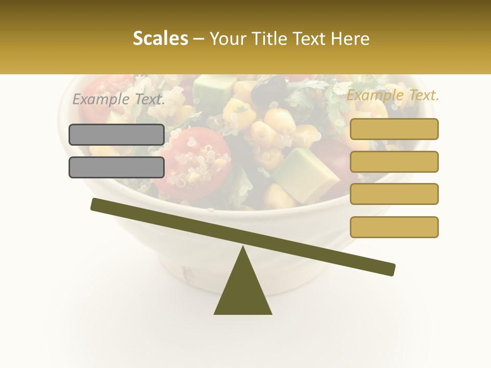 A Bowl Of Salad With A Name Tag On It PowerPoint Template