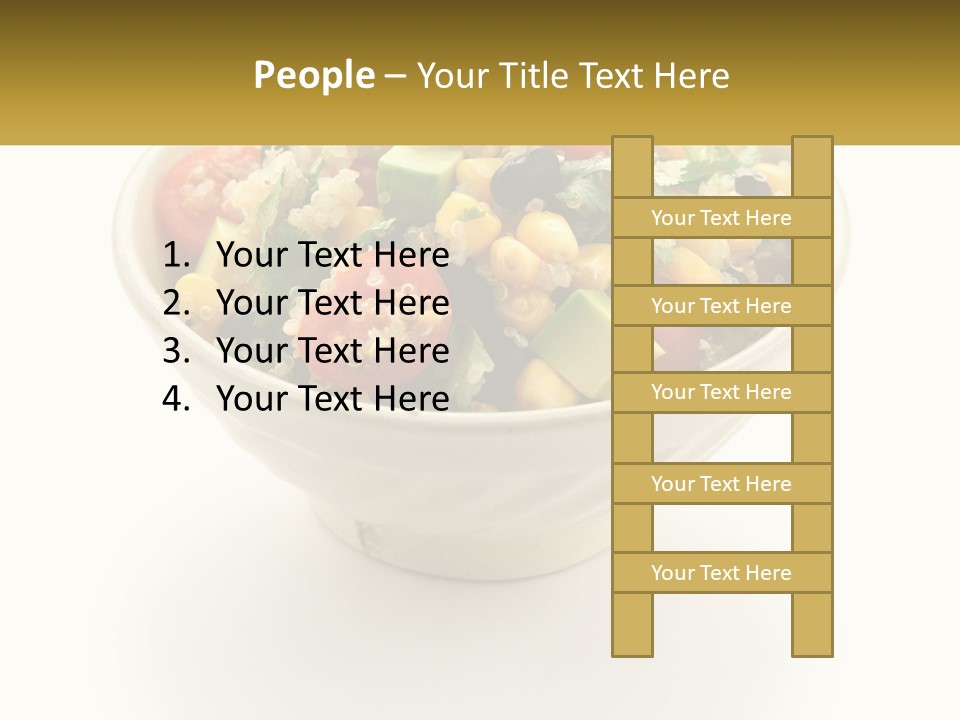 A Bowl Of Salad With A Name Tag On It PowerPoint Template