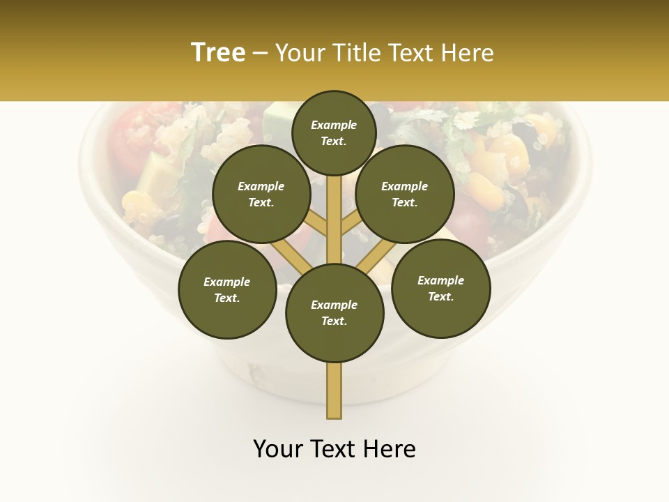 A Bowl Of Salad With A Name Tag On It PowerPoint Template