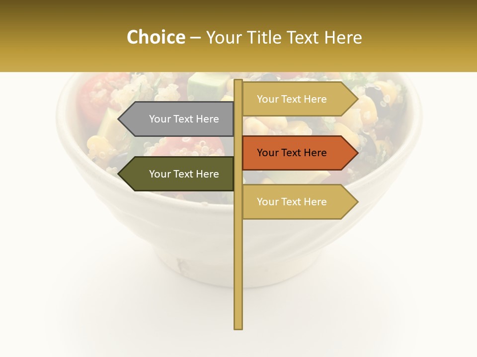 A Bowl Of Salad With A Name Tag On It PowerPoint Template