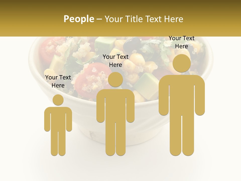 A Bowl Of Salad With A Name Tag On It PowerPoint Template