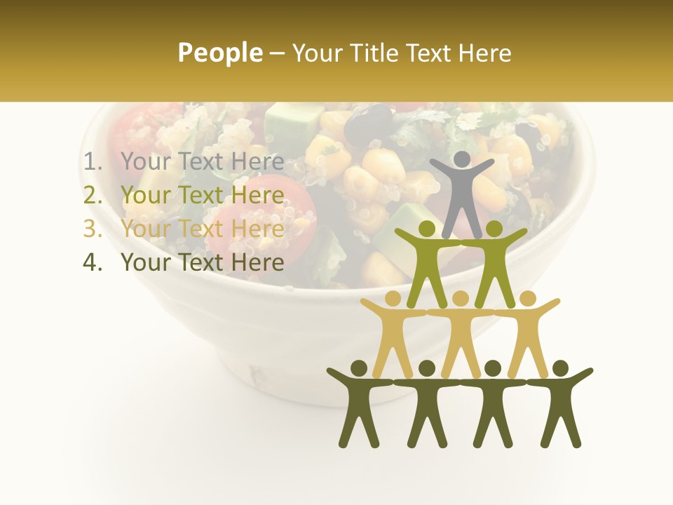 A Bowl Of Salad With A Name Tag On It PowerPoint Template