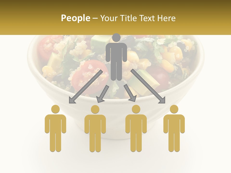 A Bowl Of Salad With A Name Tag On It PowerPoint Template