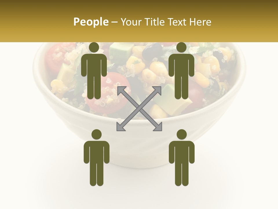 A Bowl Of Salad With A Name Tag On It PowerPoint Template