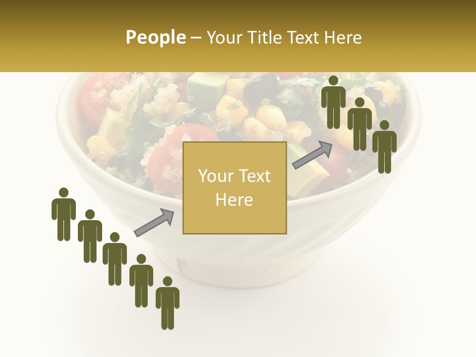 A Bowl Of Salad With A Name Tag On It PowerPoint Template