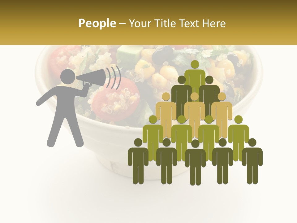 A Bowl Of Salad With A Name Tag On It PowerPoint Template