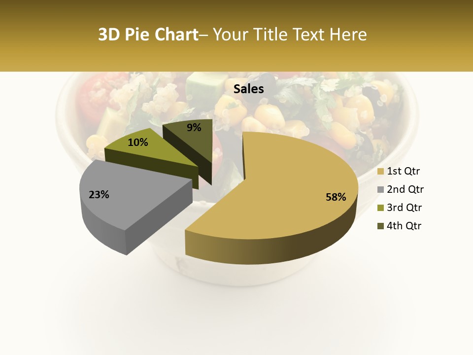 A Bowl Of Salad With A Name Tag On It PowerPoint Template