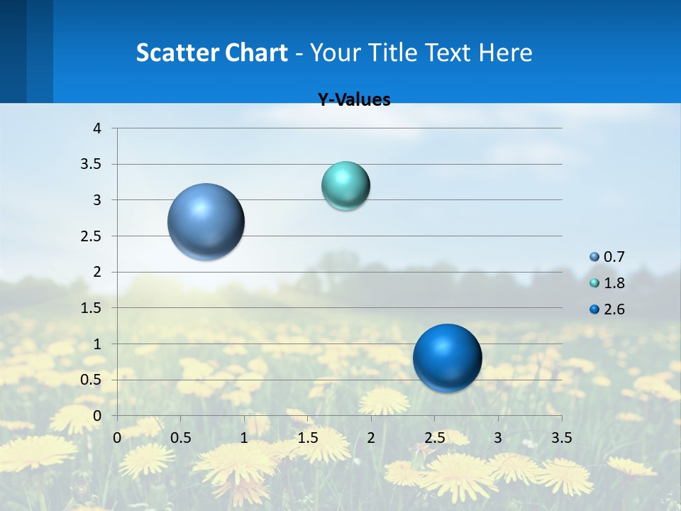 A Field Full Of Yellow Dandelions Under A Blue Sky PowerPoint Template