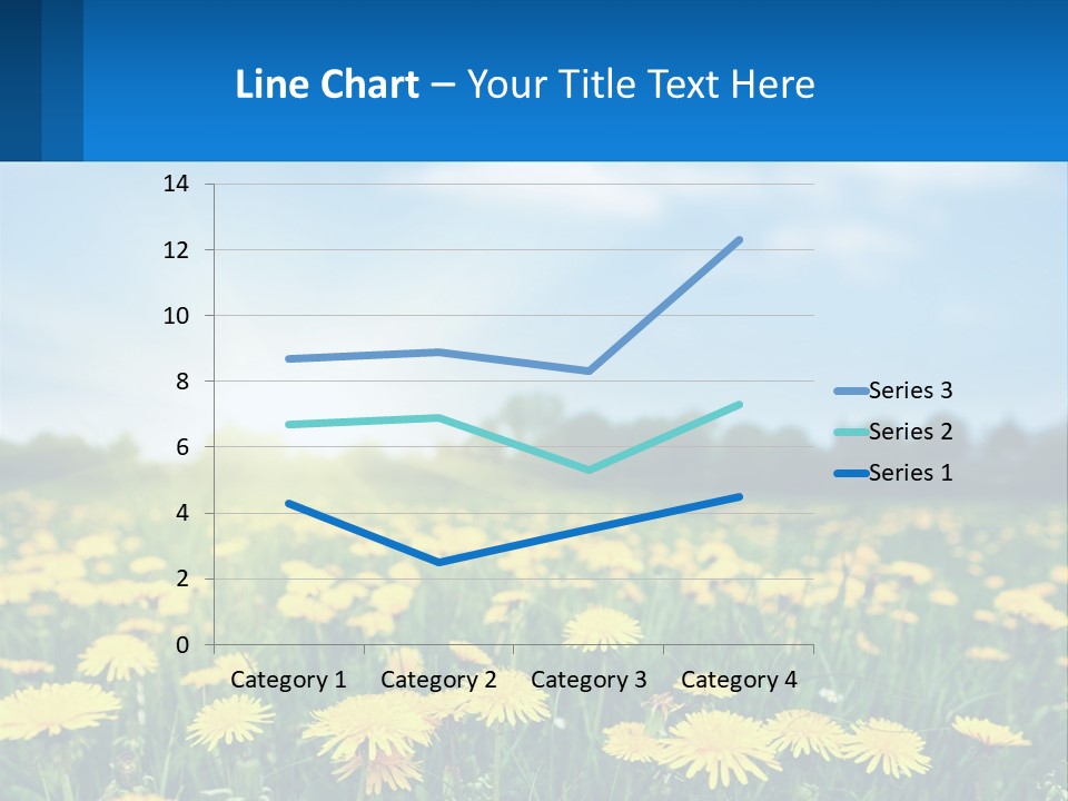 A Field Full Of Yellow Dandelions Under A Blue Sky PowerPoint Template