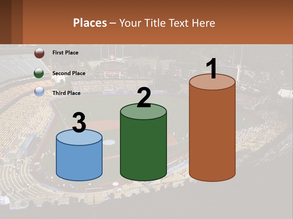 An Aerial View Of A Professional Baseball Stadium PowerPoint Template