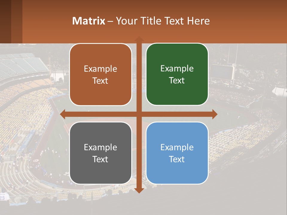 An Aerial View Of A Professional Baseball Stadium PowerPoint Template
