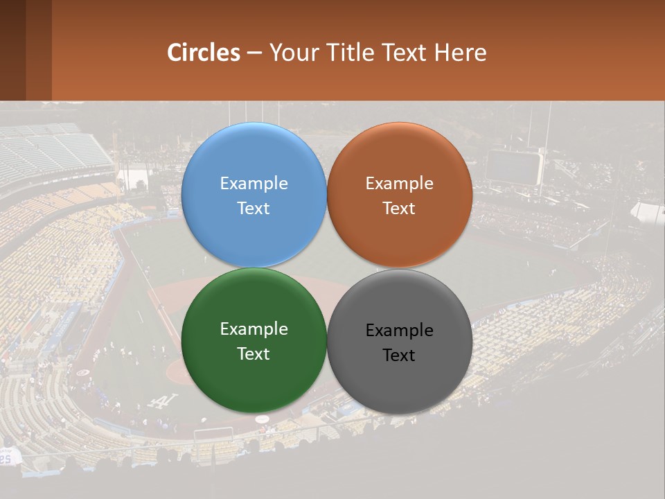 An Aerial View Of A Professional Baseball Stadium PowerPoint Template