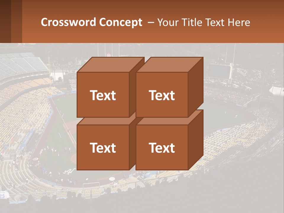 An Aerial View Of A Professional Baseball Stadium PowerPoint Template
