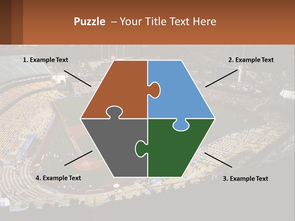 An Aerial View Of A Professional Baseball Stadium PowerPoint Template