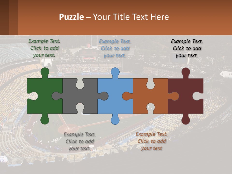 An Aerial View Of A Professional Baseball Stadium PowerPoint Template