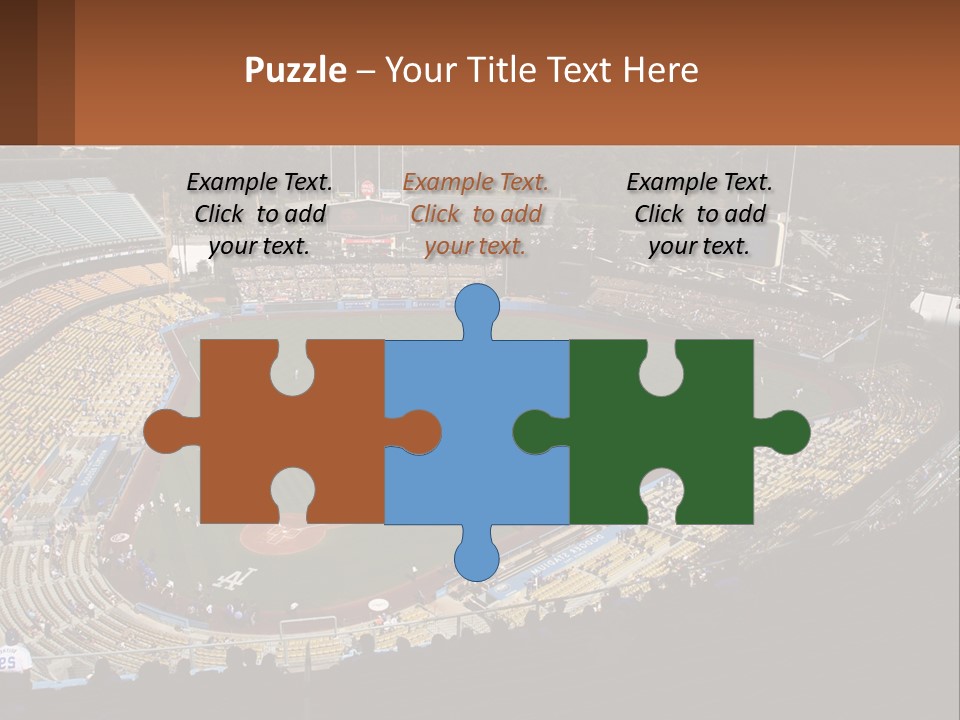 An Aerial View Of A Professional Baseball Stadium PowerPoint Template