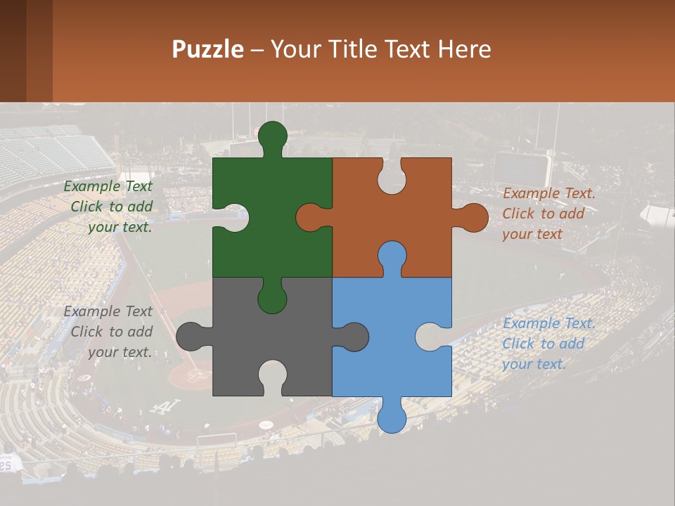An Aerial View Of A Professional Baseball Stadium PowerPoint Template