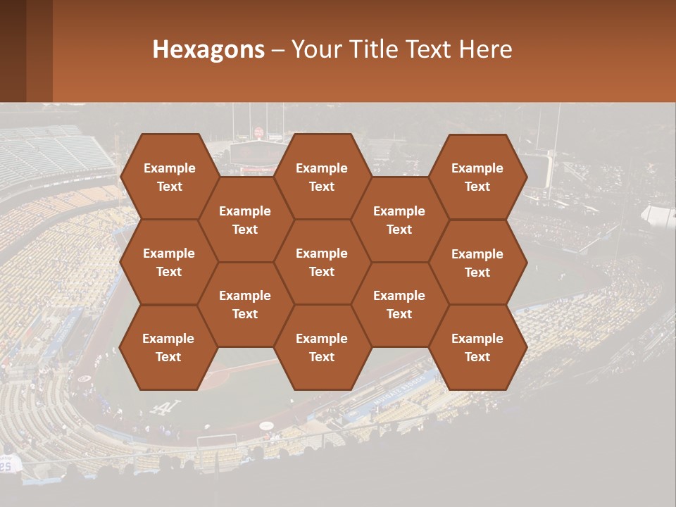 An Aerial View Of A Professional Baseball Stadium PowerPoint Template