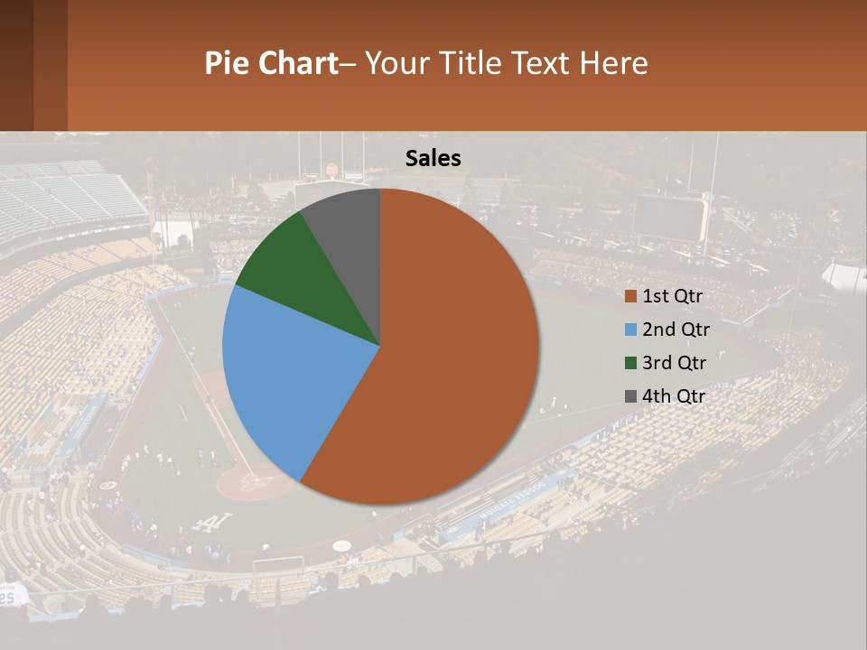 An Aerial View Of A Professional Baseball Stadium PowerPoint Template