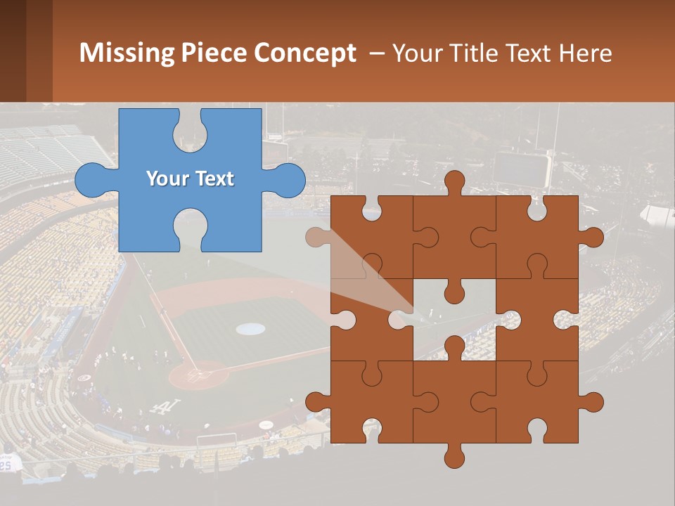 An Aerial View Of A Professional Baseball Stadium PowerPoint Template