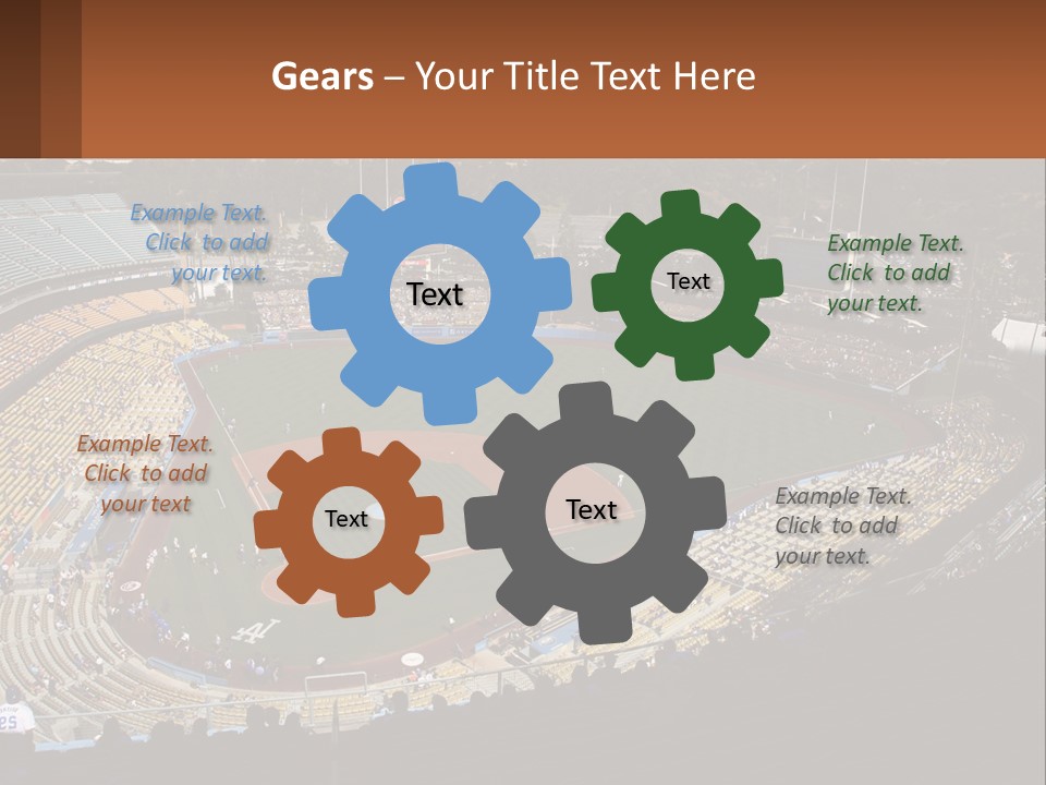 An Aerial View Of A Professional Baseball Stadium PowerPoint Template