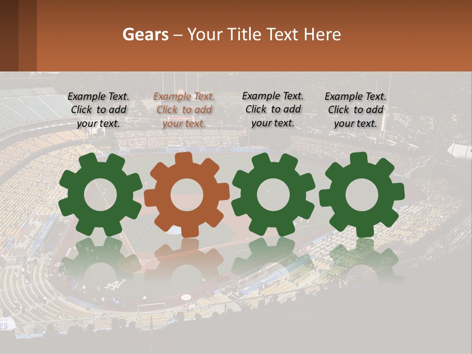 An Aerial View Of A Professional Baseball Stadium PowerPoint Template