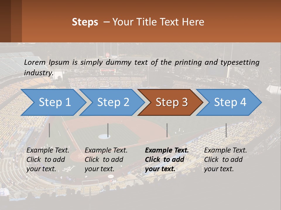 An Aerial View Of A Professional Baseball Stadium PowerPoint Template