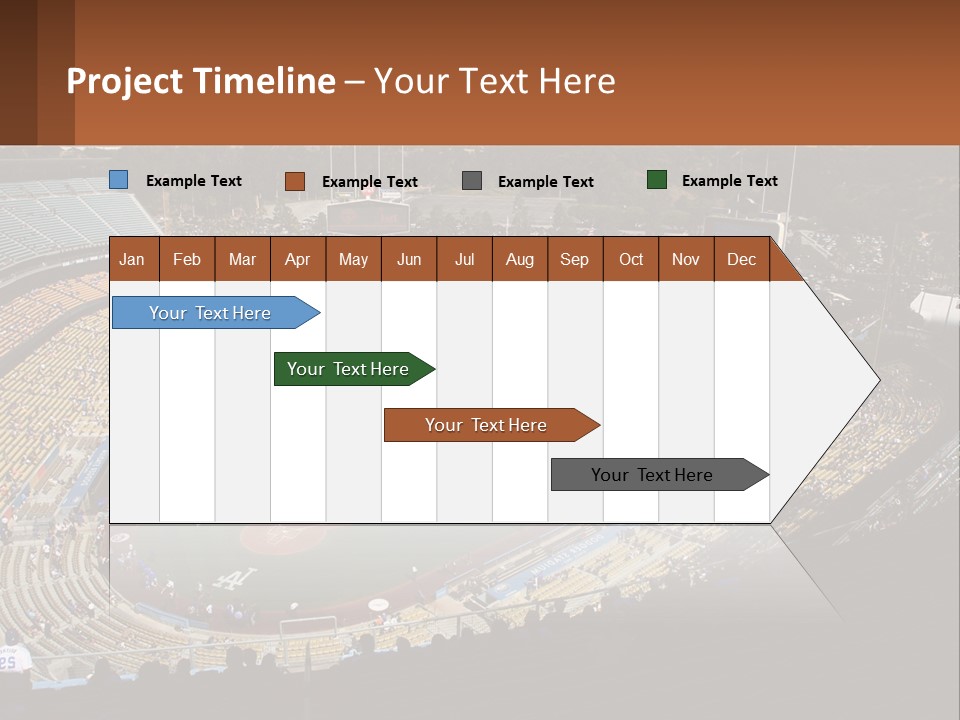 An Aerial View Of A Professional Baseball Stadium PowerPoint Template