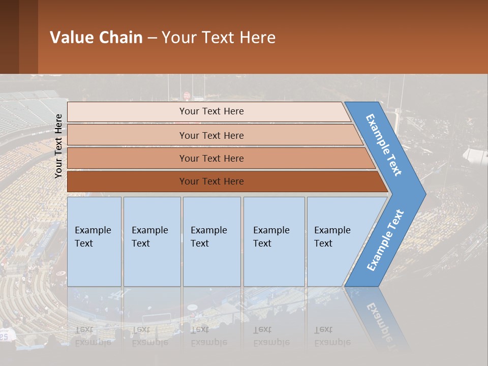 An Aerial View Of A Professional Baseball Stadium PowerPoint Template