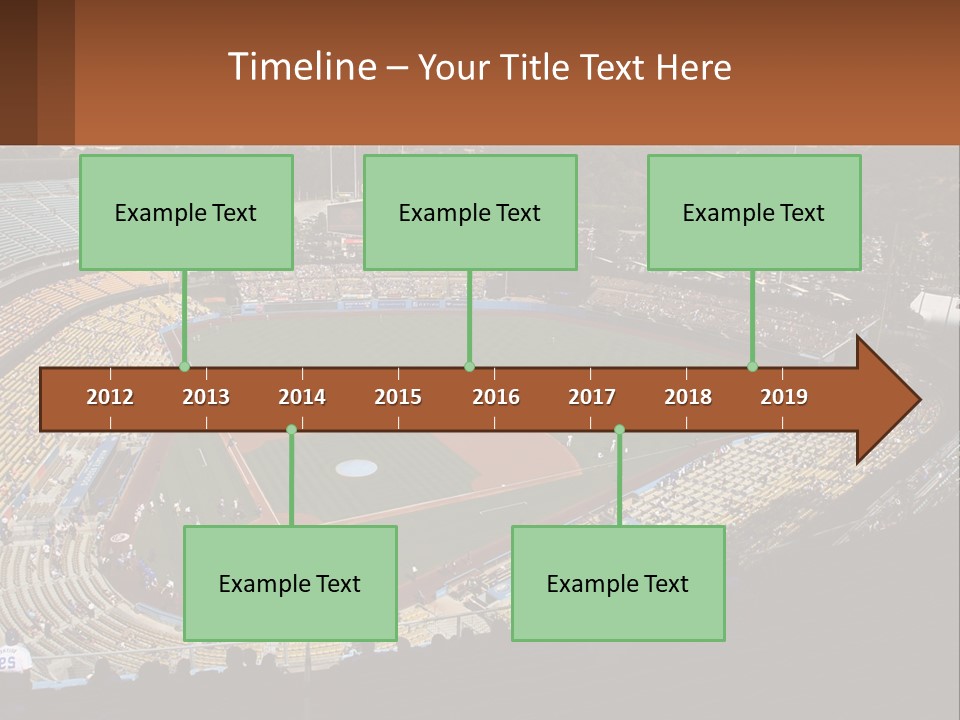 An Aerial View Of A Professional Baseball Stadium PowerPoint Template