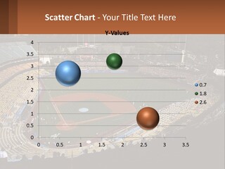 An Aerial View Of A Professional Baseball Stadium PowerPoint Template