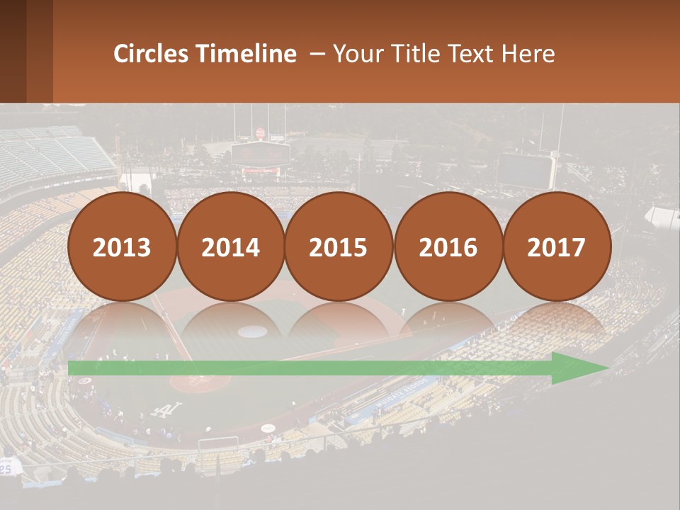 An Aerial View Of A Professional Baseball Stadium PowerPoint Template