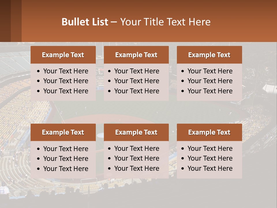 An Aerial View Of A Professional Baseball Stadium PowerPoint Template
