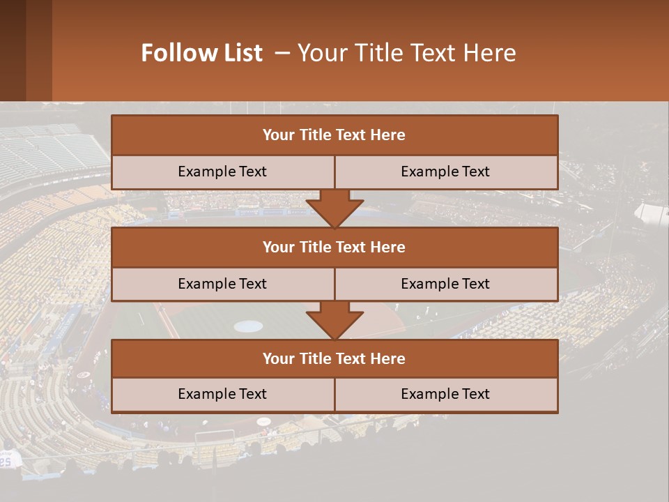 An Aerial View Of A Professional Baseball Stadium PowerPoint Template