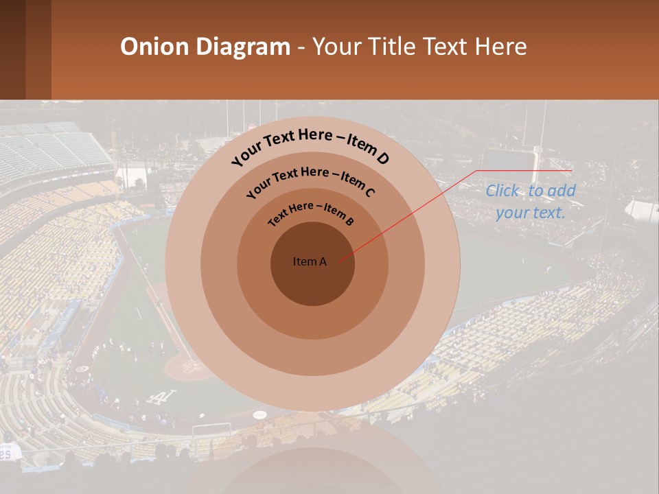 An Aerial View Of A Professional Baseball Stadium PowerPoint Template