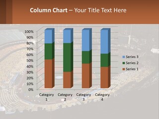 An Aerial View Of A Professional Baseball Stadium PowerPoint Template