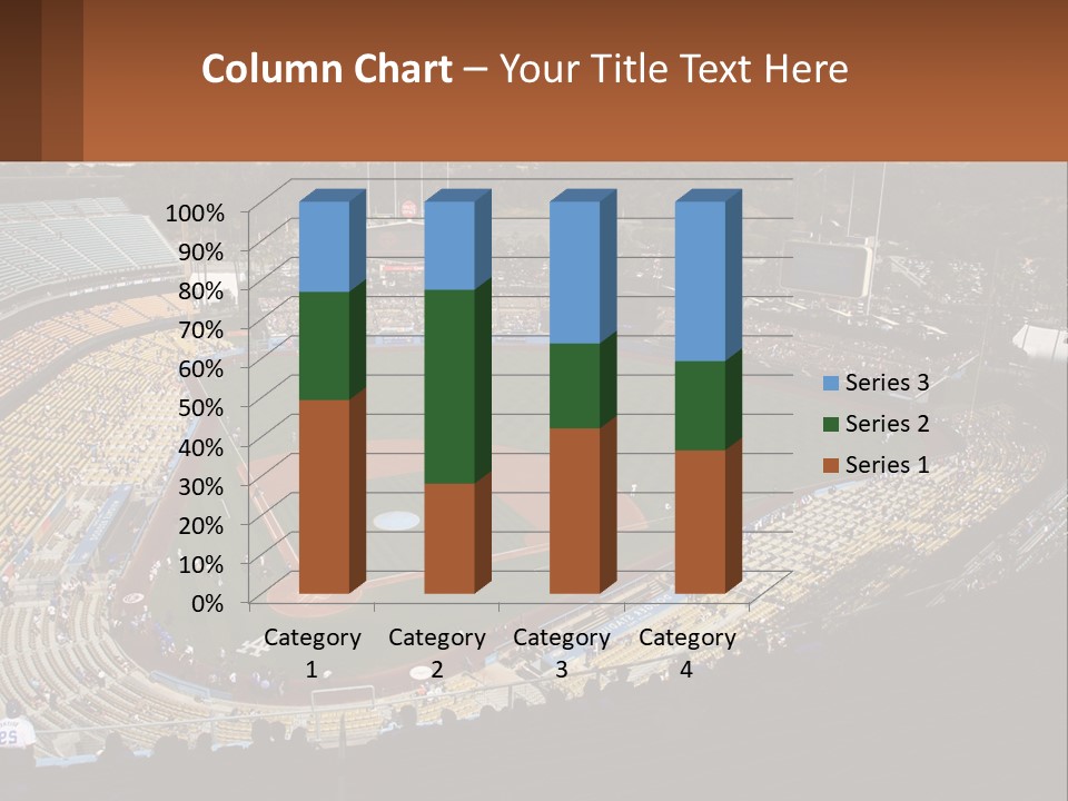 An Aerial View Of A Professional Baseball Stadium PowerPoint Template