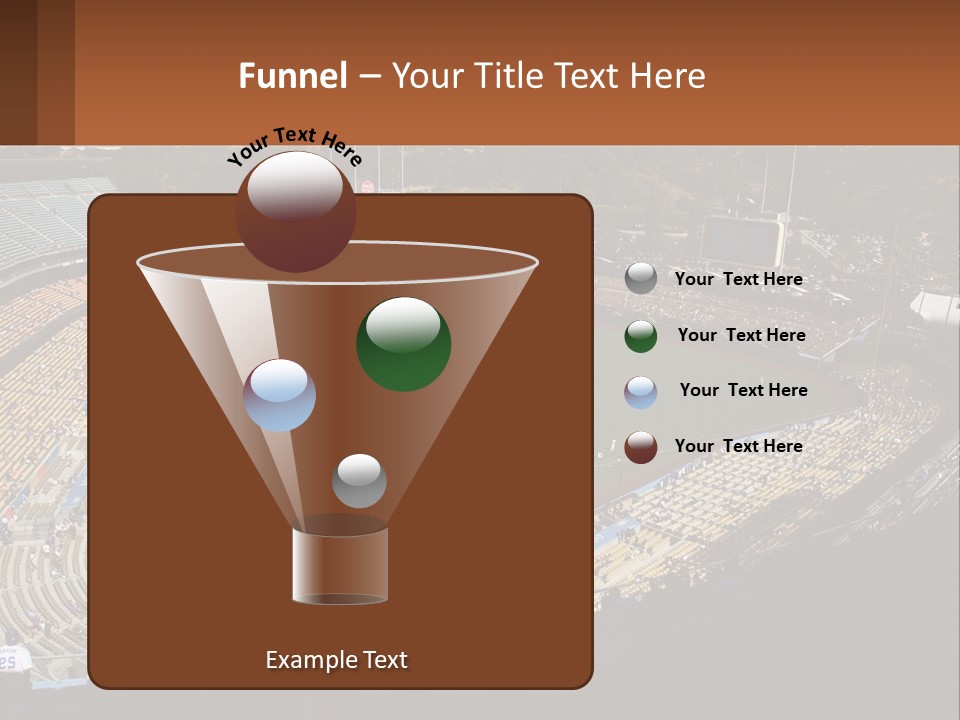 An Aerial View Of A Professional Baseball Stadium PowerPoint Template