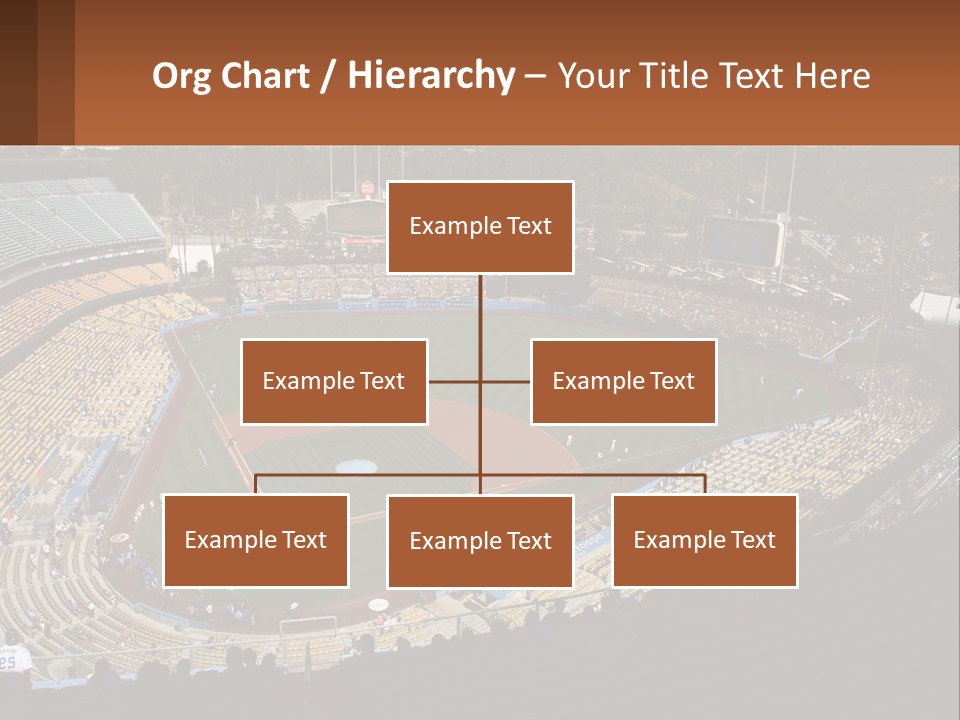 An Aerial View Of A Professional Baseball Stadium PowerPoint Template