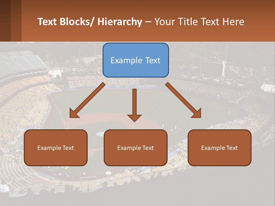 An Aerial View Of A Professional Baseball Stadium PowerPoint Template