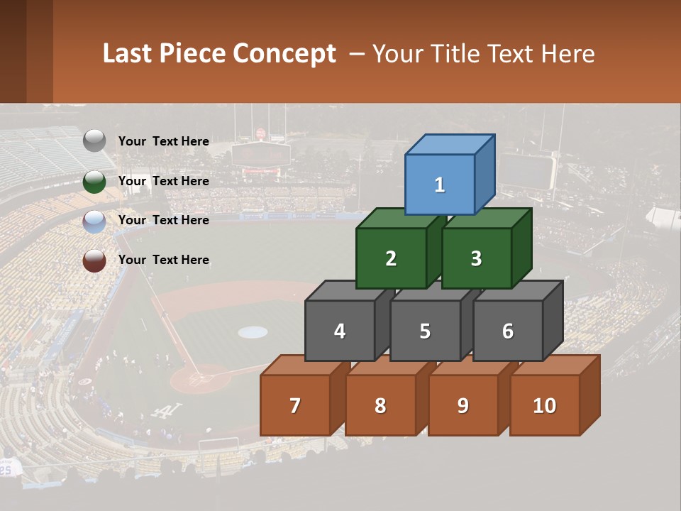 An Aerial View Of A Professional Baseball Stadium PowerPoint Template