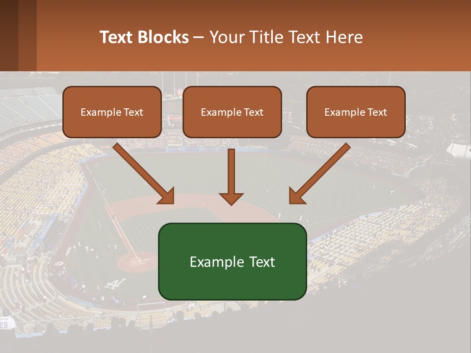 An Aerial View Of A Professional Baseball Stadium PowerPoint Template
