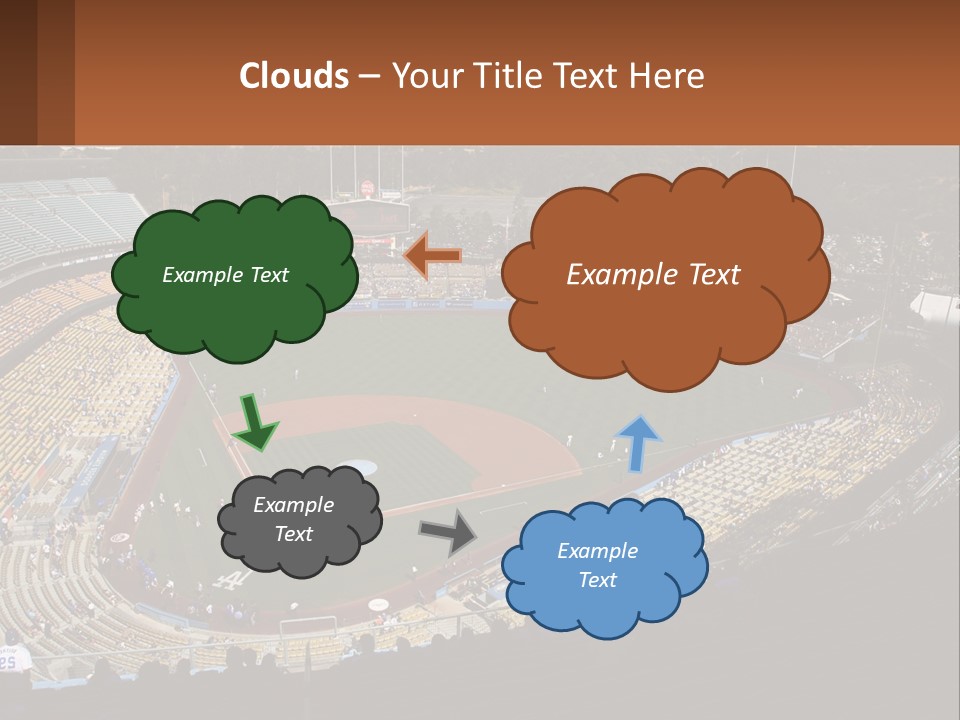 An Aerial View Of A Professional Baseball Stadium PowerPoint Template