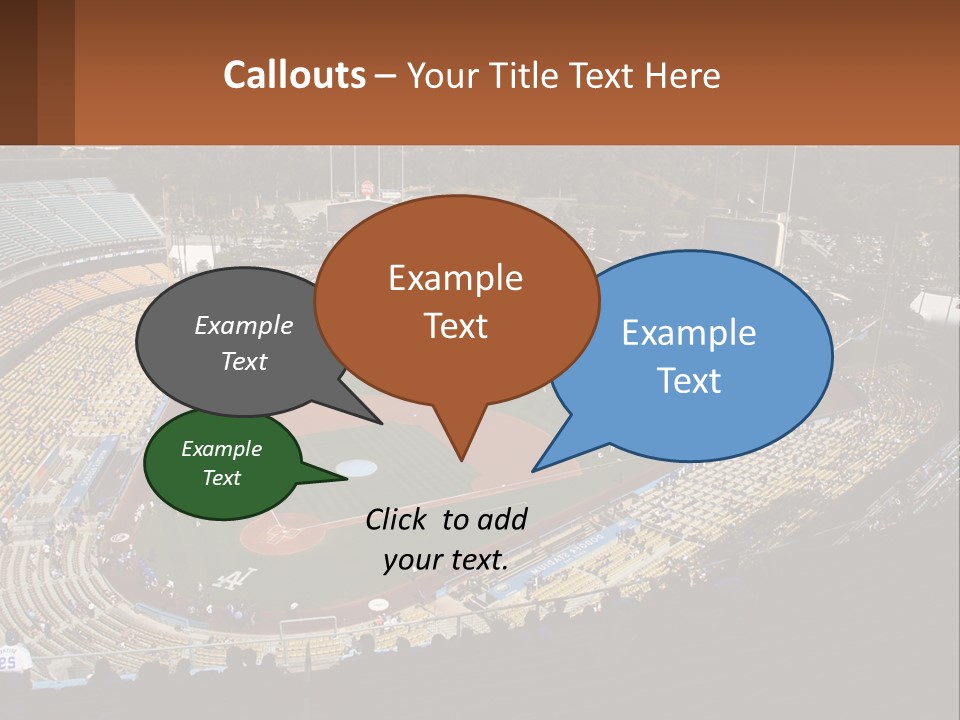 An Aerial View Of A Professional Baseball Stadium PowerPoint Template